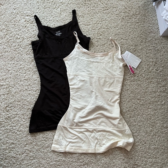 New Yummie tummie shapewear tank top shirt brown cami compression Small long - Picture 4 of 4